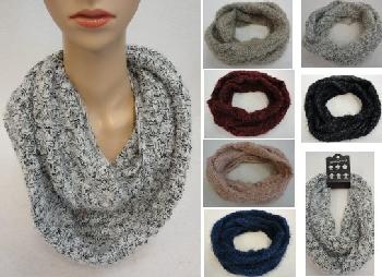 Knitted Infinity Scarf [Woven Knit with Shag]